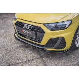 Накладка сплиттер на передний бампер на Audi A1 GB S-Line